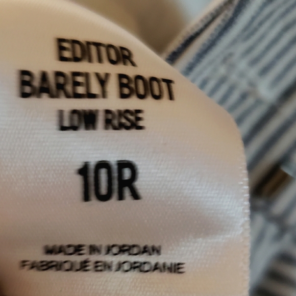 Express Editor barely boot low rise Sz-10R Blue stripe blue striped - Picture 4 of 13